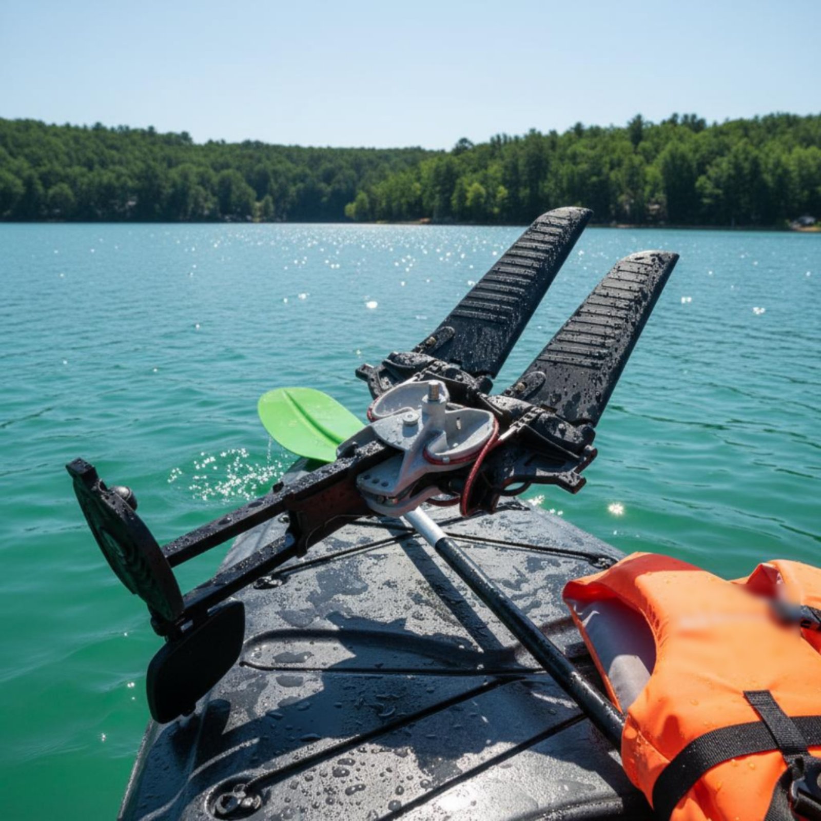 Fishing Kayak Inflatable - 카약 페달 드라이브 시스템 전진 및