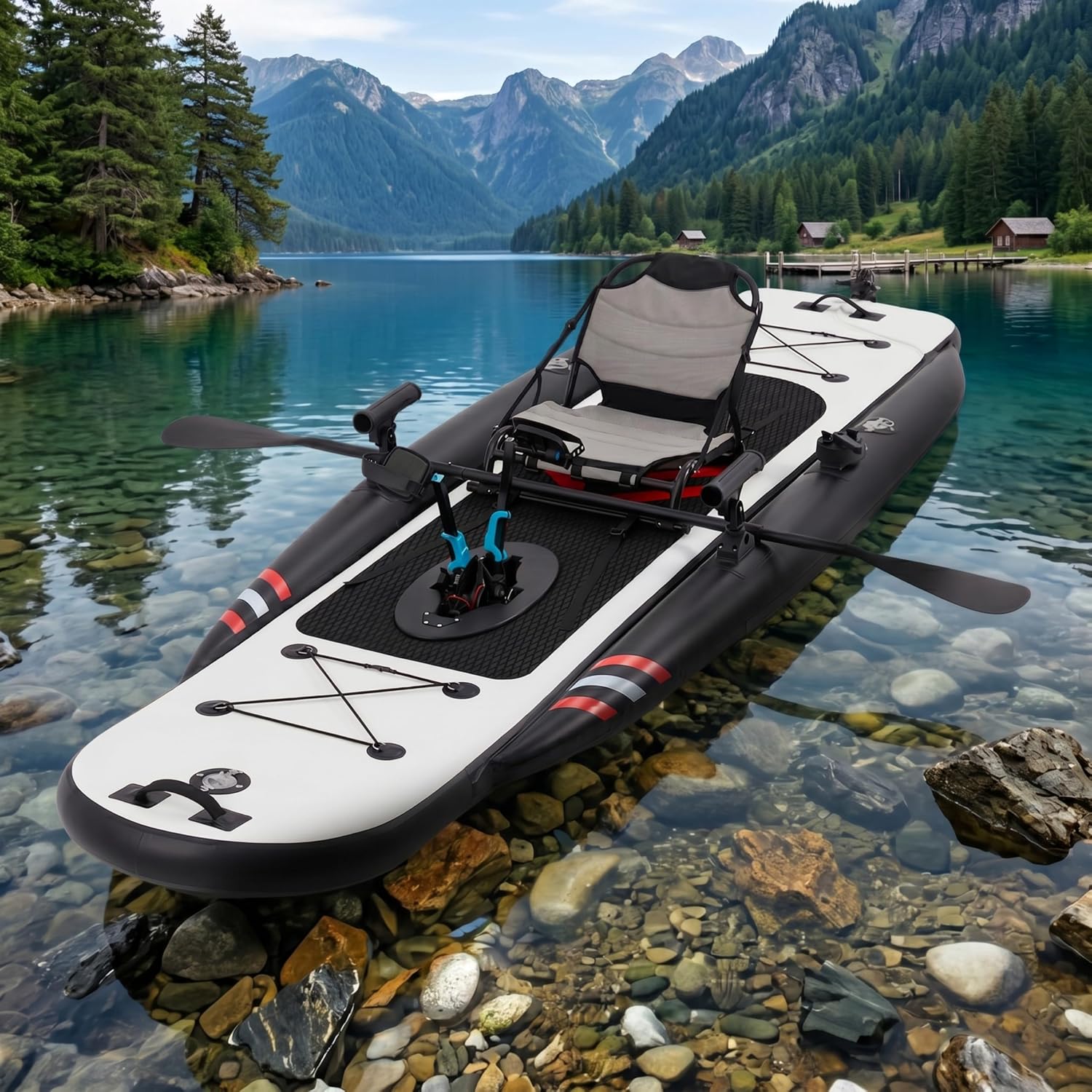 12피트 프리미엄 PVC 풍선식 낚시 카약 – 페달 구 - Fishing Kayak Inflatable 리뷰 및 가격
