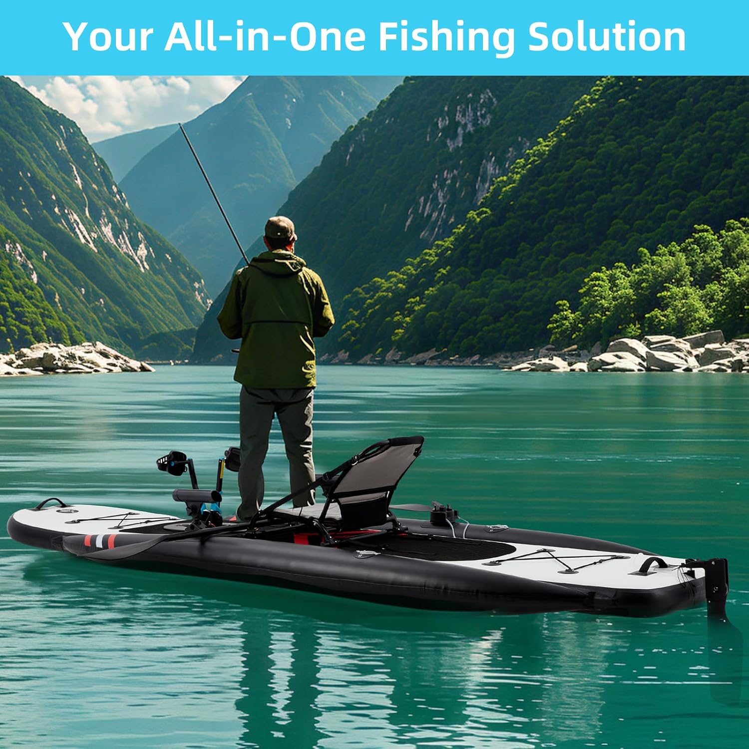 12피트 프리미엄 PVC 풍선식 낚시 카약 – 페달 구 - Fishing Kayak Inflatable 리뷰 및 가격